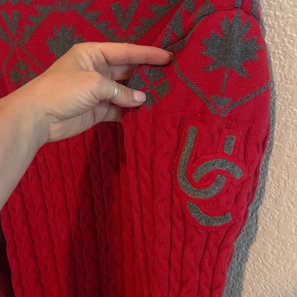 Bruzer University of Cincinnati Red Cable Knit Sweater